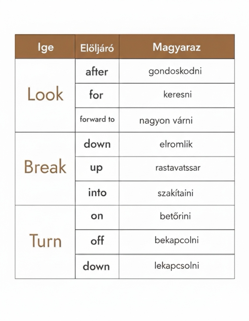 Phrasal Verbs - Look, Break, Turn