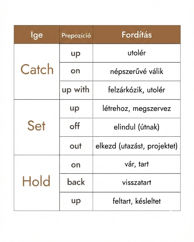Phrasal Verbs - Catch, Set, Hold