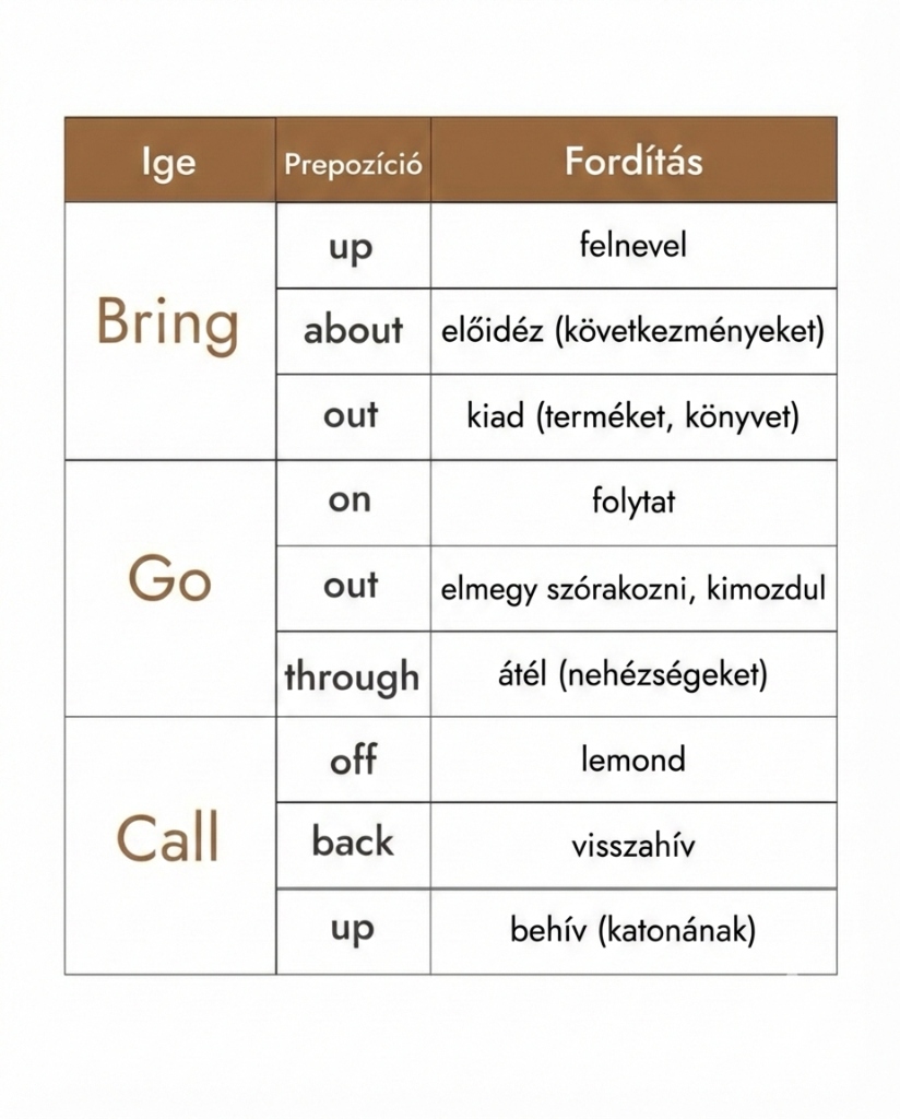 Phrasal Verbs - Bring, Go, Call